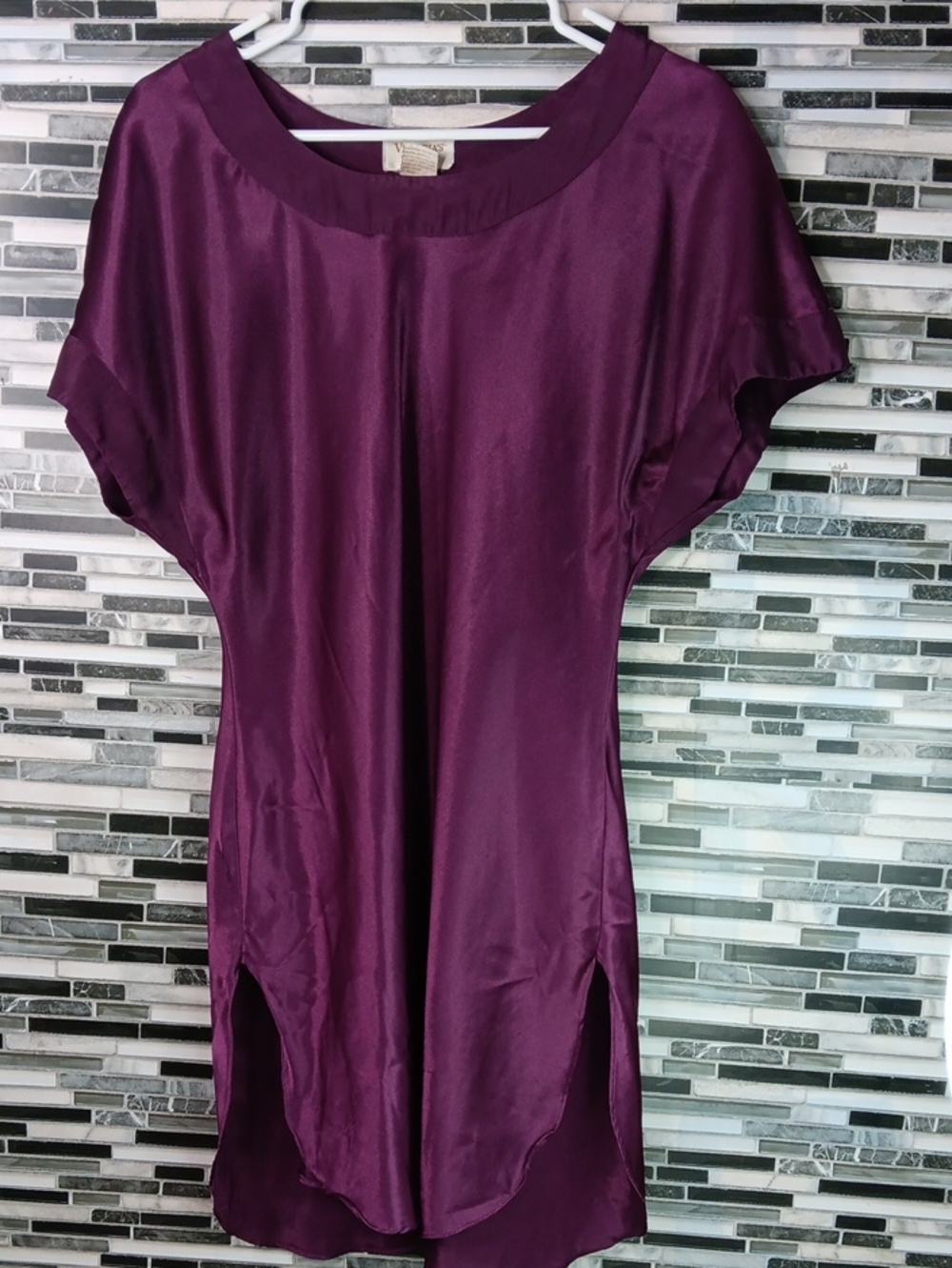 Victorias Secret Gold Label P/S Purple Wine Pullover Sleep Shirt Lounge Wear